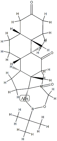 17,21-[(tert-Butylboranediyl)bisoxy]-5β-pregnane-3,11,20-trione Struktur