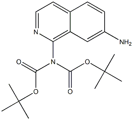 2-(7-AMino-1-isoquinolinyl)iMidodicarbonic acid 1,3-bis(1,1-diMethylethyl) ester Struktur