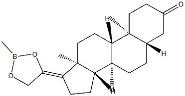 20,21-(Methylboranediylbisoxy)-5α-pregn-17(20)-en-3-one Struktur