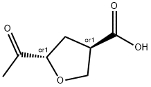 3-Furancarboxylic acid, 5-acetyltetrahydro-, (3R,5S)-rel- (9CI) Struktur