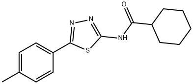 N-[5-(4-methylphenyl)-1,3,4-thiadiazol-2-yl]cyclohexanecarboxamide Struktur