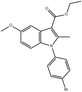 ethyl 1-(4-bromophenyl)-5-methoxy-2-methyl-1H-indole-3-carboxylate Struktur