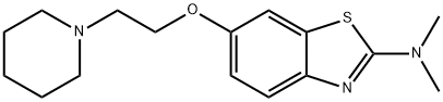 N,N-dimethyl-6-[2-(1-piperidinyl)ethoxy]-1,3-benzothiazol-2-amine Struktur