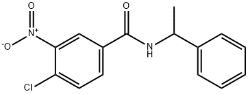 4-chloro-3-nitro-N-(1-phenylethyl)benzamide Struktur