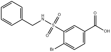 3-(benzylsulfamoyl)-4-bromobenzoic acid Struktur