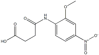 4-{4-nitro-2-methoxyanilino}-4-oxobutanoic acid Struktur