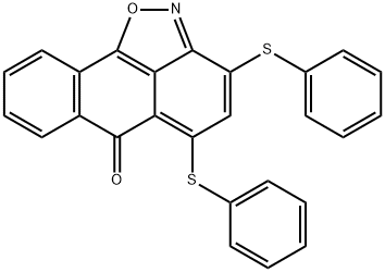 3,5-bis(phenylsulfanyl)-6H-anthra[1,9-cd]isoxazol-6-one Struktur