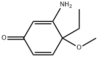 2,5-Cyclohexadien-1-one,3-amino-4-ethyl-4-methoxy-(9CI) Struktur