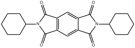 2,6-Dicyclohexylbenzo[1,2-c:4,5-c']dipyrrole-1,3,5,7(2H,6H)-tetrone Struktur