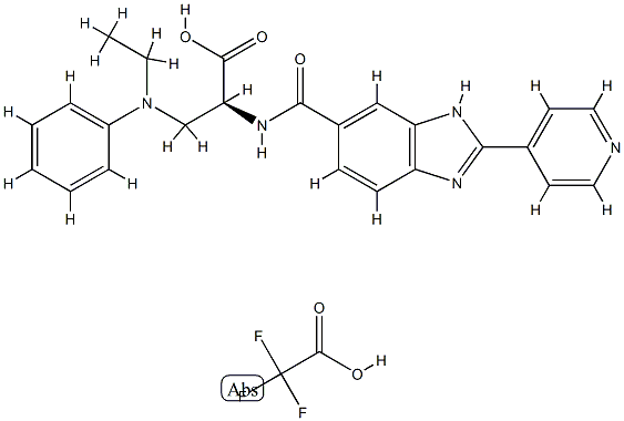 L-Alanine, 3-(ethylphenylaMino)-N-[[2-(4-pyridinyl)-1H-benziMidazol-6-yl]carbonyl]-, CF3COOH salt Struktur