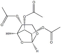 2,3,5-Tri-O-acetyl-1,6-anhydro-D-mannofuranose Struktur