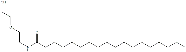 Poly(oxy-1,2-ethanediyl), .alpha.-2-(1-oxooctadecyl)aminoethyl-.omega.-hydroxy- Struktur