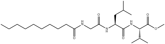 N-(1-Oxodecyl)-Gly-L-Leu-L-Val-OMe Struktur