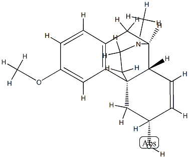 7,8-Didehydro-3-methoxy-17-methylmorphinan-6α-ol Struktur