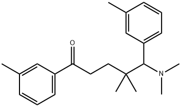 ω-(Dimethylamino)-3',γ,γ-trimethyl-ω-(m-tolyl)valerophenone Struktur