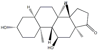 3β,11α-Dihydroxy-5β-androstan-17-one Struktur