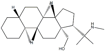 20-Methyl-20-methylamino-5α-pregnan-18-ol Struktur