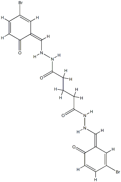 (N'1E,N'5E)-N'1,N'5-bis(5-bromo-2-hydroxybenzylidene)glutarohydrazide Struktur