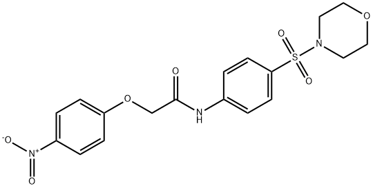 N-[4-(4-morpholinylsulfonyl)phenyl]-2-(4-nitrophenoxy)acetamide Struktur