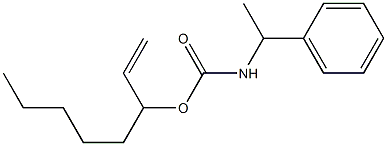 N-(α-Methylbenzyl)carbamic acid 1-pentylallyl ester Struktur