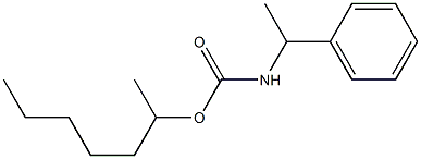 (α-Methylbenzyl)carbamic acid 1-methylhexyl ester Struktur