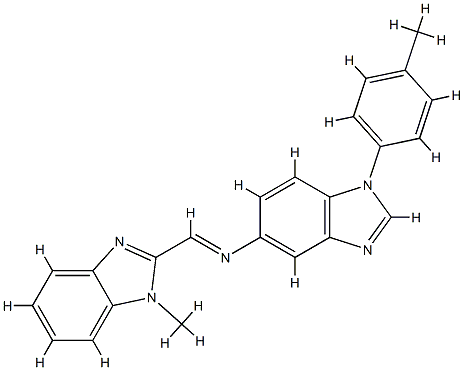 N-[(1-methyl-1H-benzimidazol-2-yl)methylene]-N-[1-(4-methylphenyl)-1H-benzimidazol-5-yl]amine Struktur