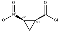 Cyclopropanecarbonyl chloride, 2-nitro-, (1R,2R)-rel- (9CI) Struktur