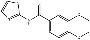 3,4-dimethoxy-N-(1,3-thiazol-2-yl)benzamide Struktur