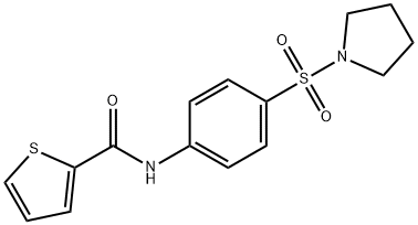 N-[4-(1-pyrrolidinylsulfonyl)phenyl]-2-thiophenecarboxamide Struktur