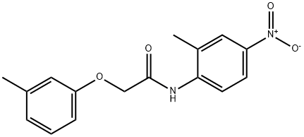 N-(2-methyl-4-nitrophenyl)-2-(3-methylphenoxy)acetamide Struktur