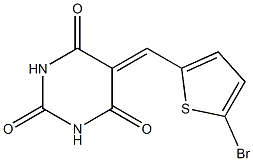 5-[(5-bromo-2-thienyl)methylene]-2,4,6(1H,3H,5H)-pyrimidinetrione Struktur