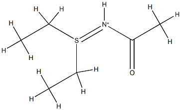 (1-Oxylatoethylideneamino)diethylsulfonium Struktur