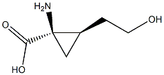 Cyclopropanecarboxylic acid, 1-amino-2-(2-hydroxyethyl)-, (1R,2R)-rel- (9CI) Struktur