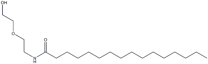 POLYETHYLENE GLYCOL MONO(2-HEXADECANAMIDOETHYL) ETHER) Struktur