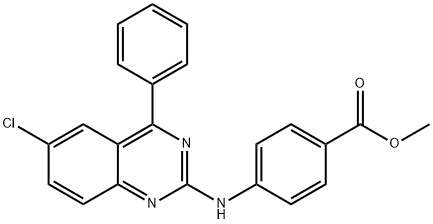 methyl 4-[(6-chloro-4-phenylquinazolin-2-yl)amino]benzoate Struktur