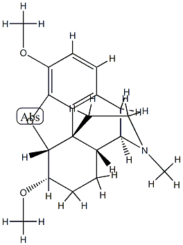 4,5α-Epoxy-3,6-dimethoxy-17-methylmorphinan Struktur