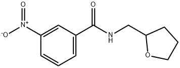 3-nitro-N-(tetrahydro-2-furanylmethyl)benzamide Struktur