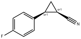 Cyclopropanecarbonitrile, 2-(4-fluorophenyl)-, (1R,2S)-rel- (9CI) Struktur