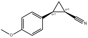 Cyclopropanecarbonitrile, 2-(4-methoxyphenyl)-, (1R,2S)-rel- (9CI) Struktur