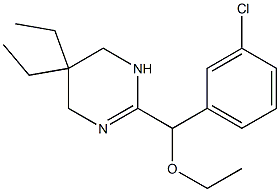 3,4,5,6-Tetrahydro-2-(3-chloro-α-ethoxybenzyl)-5,5-diethylpyrimidine Struktur