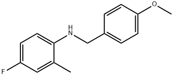 4-fluoro-N-(4-methoxybenzyl)-2-methylaniline Struktur