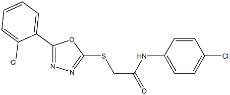 N-(4-chlorophenyl)-2-{[5-(2-chlorophenyl)-1,3,4-oxadiazol-2-yl]sulfanyl}acetamide Struktur