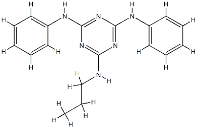 N~2~,N~4~-diphenyl-N~6~-propyl-1,3,5-triazine-2,4,6-triamine Struktur