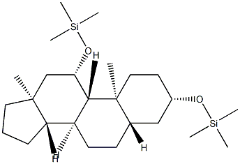 3β,11β-Bis(trimethylsiloxy)-5α-androstane Struktur