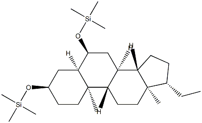 [(5β-Pregnane-3α,6α-diyl)bis(oxy)]bis(trimethylsilane) Struktur