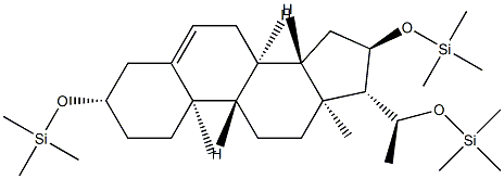 (20S)-3β,16α,20-Tris(trimethylsiloxy)pregn-5-ene Struktur