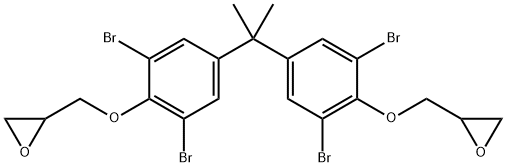 Tetrabromobisphenol-A diglycidyl ether polymer Struktur