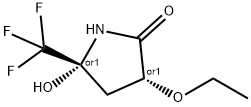 2-Pyrrolidinone,3-ethoxy-5-hydroxy-5-(trifluoromethyl)-,(3R,5R)-rel-(9CI) Struktur