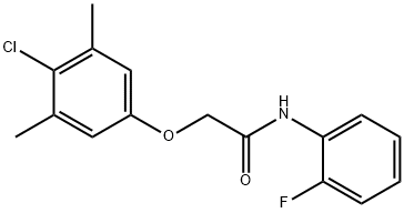 2-(4-chloro-3,5-dimethylphenoxy)-N-(2-fluorophenyl)acetamide Struktur