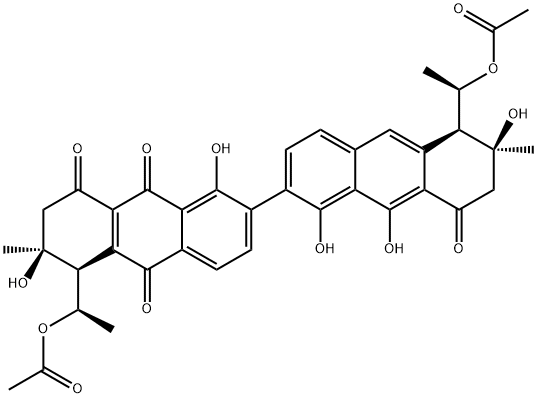 9,10-Dideoxo-9-hydroxyjulichrome Q 11,11'-diacetate Struktur